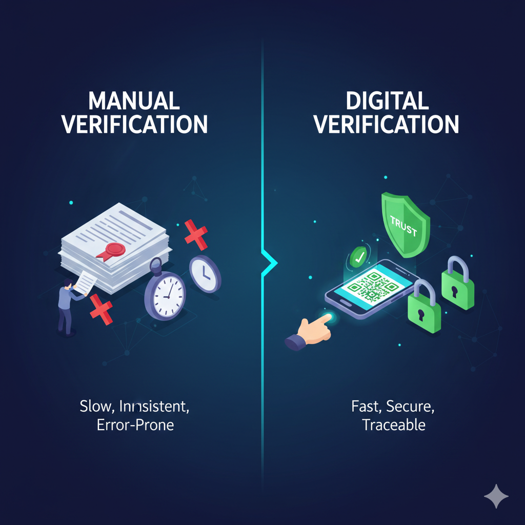 Manual vs digital verification